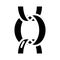 belcher rolo chain glyph icon vector illustration