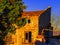 Belchite village war ruins in Aragon Spain at dusk