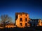 Belchite village war ruins in Aragon Spain at dusk