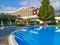 Beldibi, Kemer, Antalya, Turkey - May 11, 2021: The territory of the Rixos Beldibi hotel