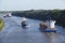 Beldorf (Germany) - Vessels at Kiel Canal (retouched)