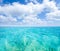 Belearic islands turquoise sea under blue sky