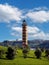 Belem lighthouse on the tourist walkway on the banks of the Tagus River, Lisbon Portugal