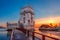 Belem Tower in Lisbon at sunset, Portugal