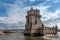 The  Belem Tower  at Tagus River, in Lisbon  Portugal