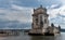 The  Belem Tower  at Tagus River, in Lisbon  Portugal