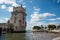 Belem Tower  at Tagus River, in Lisbon  Portugal