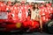 Belen Rodriguez and the ferrari team