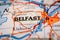 Belfast City on a Road Map