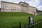 Belfast, Co Antrim, Northern Ireland, February 17th 2023. Front of Stormont, Northern Irish House of Parliament, view from