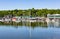 Belfast Maine waterfront on a summer day