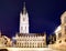 Belfort tower in historical part city of Ghent, Belgium