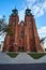 Belfries of the historic,  gothic cathedral during autumn