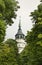 Belfry of Basilica of Birth of Virgin Mary in Chelm. Poland