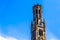 The Belfry Belford Tower in the center of the historic city of Bruges, Belgium