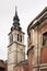 Belfry of St Aubin\'s Cathedral in Namur. Belgium