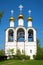 Belfry of the Svyato-Nikolsky convent of Pereslavl closeup. Pereslavl-Zalessky, Golden ring of Russia