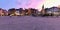 Belfry tower and Grote markt square in Bruges, Belgium on dusk in twilight