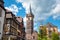 Belfry tower (Kapellturm) in Obernai town center. Alsace