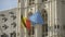 Belgian and EU Flags on Brussels Town Hall. High quality