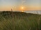 Belgian North Sea beach in the evening