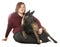 Belgian shepherd malinois and woman