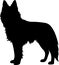 Belgian Tervuren Black Silhouette Generative Ai