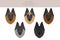 Belgian Tervuren clipart. Different poses, coat colors set