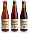 Belgian trappist beer Rochefort 6, 8, and 10 isolated on white