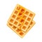 Belgian Waffle with honey. Dessert sweetness.