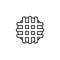 Belgian waffle line icon