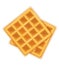 Belgian waffle sweet dessert for breakfast vector illustration