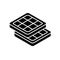 Belgian waffles black glyph icon