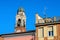 Belgioioso village Italy italian characteristic tourism castle church bell tower landscape view detail