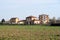 Belgioioso village particular detail characteristic church houses castle panorama landscape Italy Italian