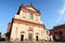 Belgioioso village particular detail characteristic church houses castle panorama landscape Italy Italian