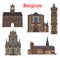 Belgium architecture, churches of Mons, Louvain