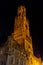 Belgium, Bruges, a belfry clock tower towering over the city of london