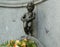 Belgium, Brussels, rue du Chene, Manneken Pis, bronze sculpture