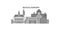 Belgium, Charleroi city skyline isolated vector illustration, icons