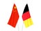 Belgium and China flags