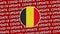 Belgium Circle Flag and Covid-19 Update Titles - 3D Illustration