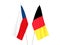 Belgium and Czech Republic flags