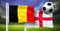 Belgium - England, FINAL OF FIFA World Cup, Russia 2018, National Flags