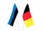 Belgium and Estonia flags