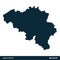 Belgium - Europe Countries Map Vector Icon Template Illustration Design. Vector EPS 10.