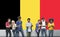 Belgium Flag Country Nationality Liberty Concept