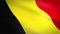 Belgium Flag Loop - waving flag with highly detailed fabric texture seamless loop video. Seamless loop with highly