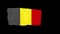 Belgium flag painted with a brush stroke