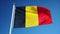 Belgium flag in slow motion seamlessly looped with alpha